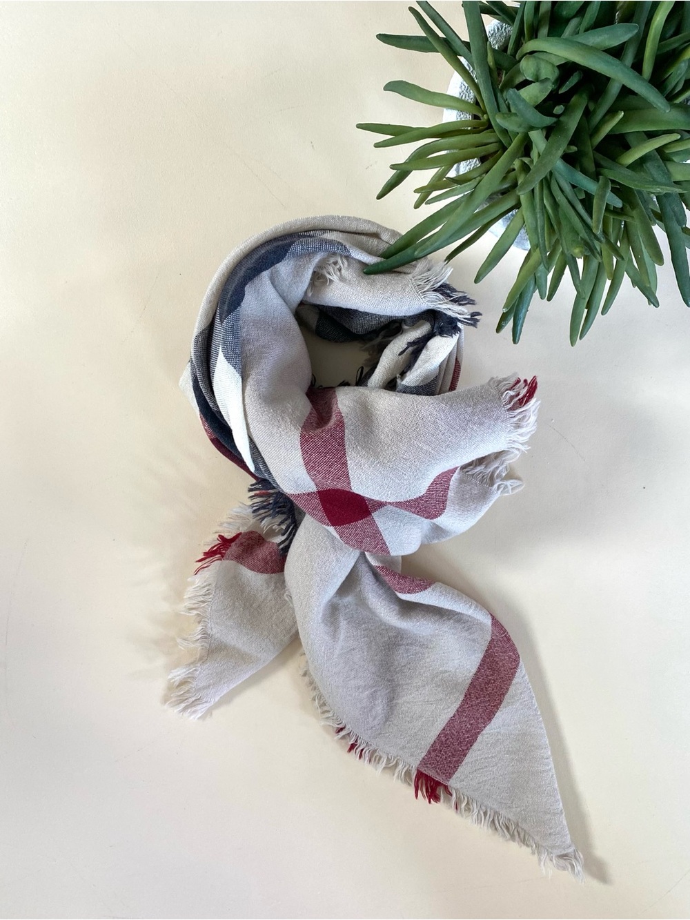 BURBERRY - Children Classic Plaid Check Fringe Scarf